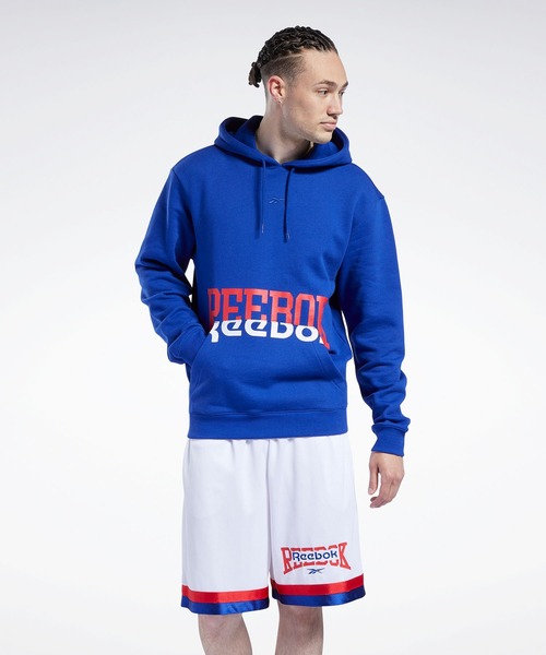 Reebok(リーボック)の「クラシックス フーディー / Classics Hoodie(パーカー・メンズ・ブラック/コバルトブルー・XXX-LARGE/MEDIUM/SMALL/LARGE/X-LARGE/XX-LARGE/X-SMALL)」の2枚目の写真
