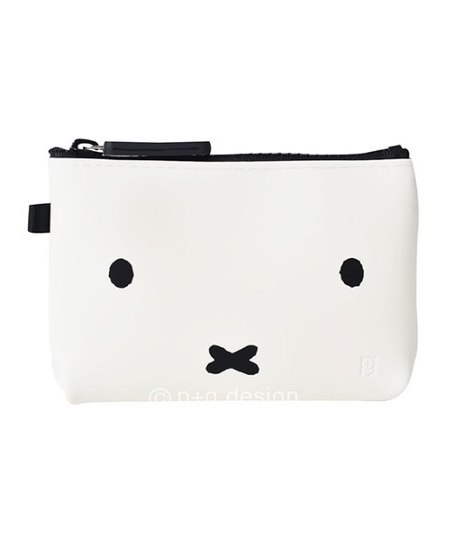 Miffy( ミッフィー)の「NUU-Small miffy ジッパーポーチ(ポーチ・レディース・ブラック/ホワイト・FREE)」の3枚目の写真