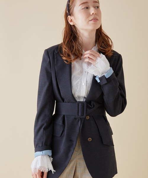 MADEMOISELLE ROPE'(マドモアゼル ロペ)の「袖レースエアリーブラウス(シャツ/ブラウス・レディース・ブラック/ホワイト/パープル系その他2・38)」の19枚目の写真