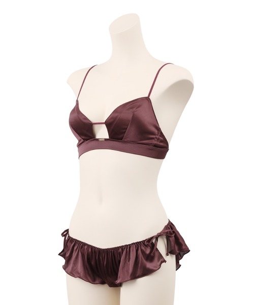 Ravijour★カラフルストライプサテンブラショーツ★リボンパンツ★レース下着 Ravijour - ☆Ravijour☆サテンレース☆フルバック花柄ショーツ☆M