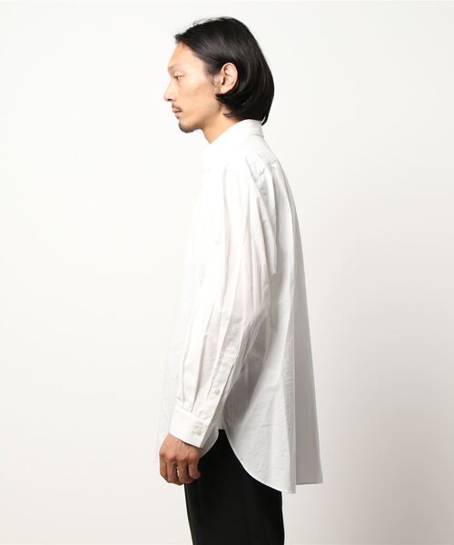 Blanc YM(ブランワイエム)の「Blanc YM ブランワイエム / Cotton Wide Shirt コットン オーバーサイズ 長袖ワイドシャツ / BL-21A-CWC(シャツ/ブラウス・メンズ・ホワイト・MEDIUM/SMALL)」の2枚目の写真