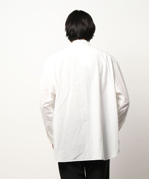 Blanc YM(ブランワイエム)の「Blanc YM ブランワイエム / Cotton Wide Shirt コットン オーバーサイズ 長袖ワイドシャツ / BL-21A-CWC(シャツ/ブラウス・メンズ・ホワイト・MEDIUM/SMALL)」の3枚目の写真