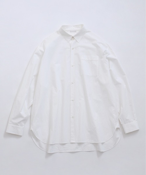 Blanc YM(ブランワイエム)の「Blanc YM ブランワイエム / Cotton Wide Shirt コットン オーバーサイズ 長袖ワイドシャツ / BL-21A-CWC(シャツ/ブラウス・メンズ・ホワイト・MEDIUM/SMALL)」の4枚目の写真