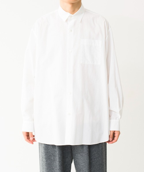 Blanc YM(ブランワイエム)の「Blanc YM ブランワイエム / Cotton Wide Shirt コットン オーバーサイズ 長袖ワイドシャツ / BL-21A-CWC(シャツ/ブラウス・メンズ・ホワイト・MEDIUM/SMALL)」の8枚目の写真