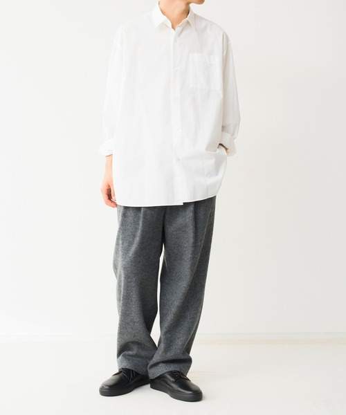 Blanc YM(ブランワイエム)の「Blanc YM ブランワイエム / Cotton Wide Shirt コットン オーバーサイズ 長袖ワイドシャツ / BL-21A-CWC(シャツ/ブラウス・メンズ・ホワイト・MEDIUM/SMALL)」の6枚目の写真