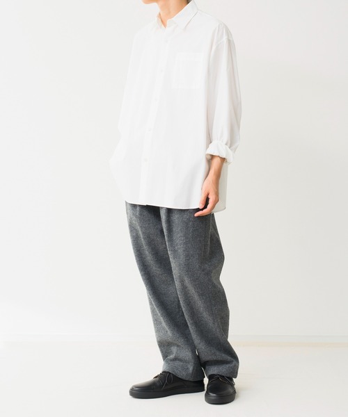 Blanc YM(ブランワイエム)の「Blanc YM ブランワイエム / Cotton Wide Shirt コットン オーバーサイズ 長袖ワイドシャツ / BL-21A-CWC(シャツ/ブラウス・メンズ・ホワイト・MEDIUM/SMALL)」の7枚目の写真