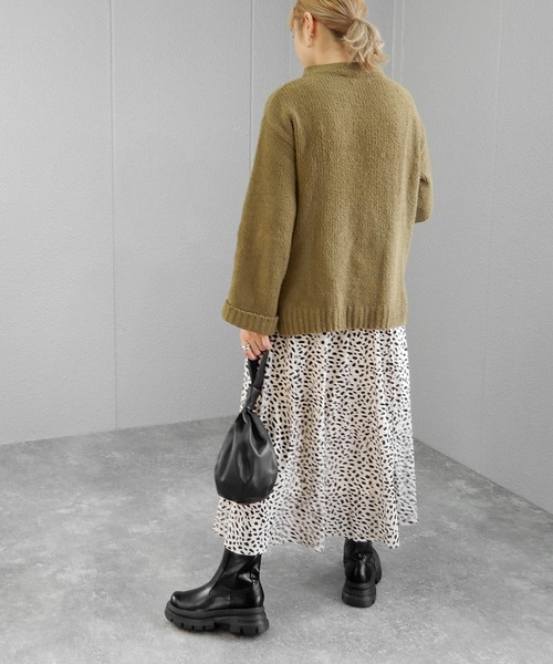 minia（ミニア）の「トラックソールミドルブーツ　◆（ブーツ・レディース・ブラック/ダークブラウン/アイボリー・LL/S/M/L）」の15枚目の写真