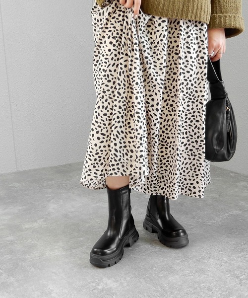 minia（ミニア）の「トラックソールミドルブーツ　◆（ブーツ・レディース・ブラック/ダークブラウン/アイボリー・LL/S/M/L）」の20枚目の写真