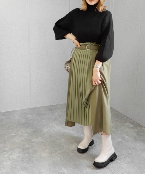 minia（ミニア）の「トラックソールミドルブーツ　◆（ブーツ・レディース・ブラック/ダークブラウン/アイボリー・LL/S/M/L）」の19枚目の写真