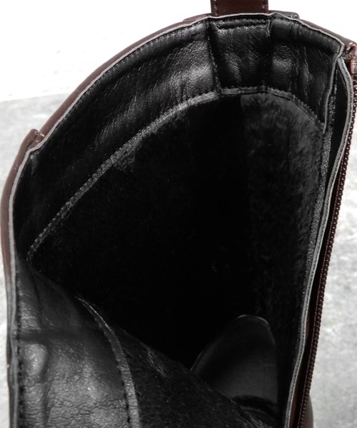 minia（ミニア）の「トラックソールミドルブーツ　◆（ブーツ・レディース・ブラック/ダークブラウン/アイボリー・LL/S/M/L）」の13枚目の写真