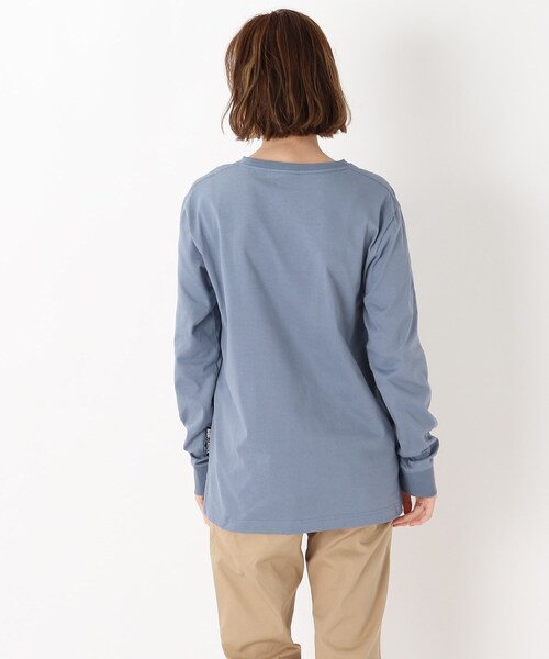 BASECONTROL（ベースコントロール）の「◆吸水速乾 ポケットスタープリント 長袖Tシャツ（Tシャツ/カットソー・レディース・ライトブルー/ブラック/ネイビー/アイボリー/ピンク系・01/02/03）」の21枚目の写真