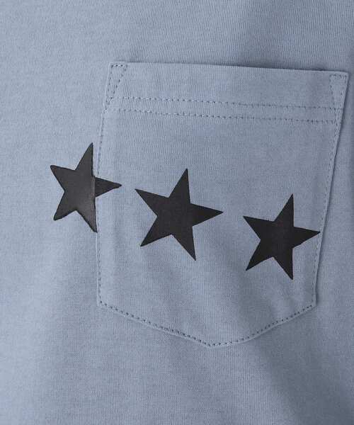 BASECONTROL（ベースコントロール）の「◆吸水速乾 ポケットスタープリント 長袖Tシャツ（Tシャツ/カットソー・レディース・ライトブルー/ブラック/ネイビー/アイボリー/ピンク系・01/02/03）」の11枚目の写真