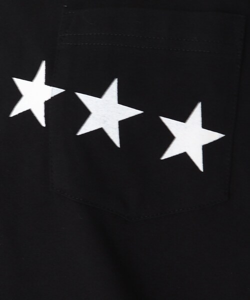 BASECONTROL（ベースコントロール）の「◆吸水速乾 ポケットスタープリント 長袖Tシャツ（Tシャツ/カットソー・レディース・ライトブルー/ブラック/ネイビー/アイボリー/ピンク系・01/02/03）」の9枚目の写真