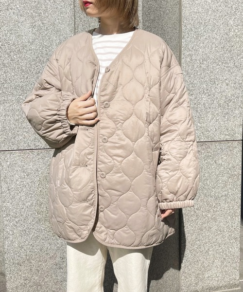 apres jour（アプレジュール）の「袖ボリュームキルティングブルゾン【ZOZOTOWN限定アイテム】（ブルゾン・レディース・モカ/アイボリー/ライトベージュ・X-LARGE/フリー）」の16枚目の写真