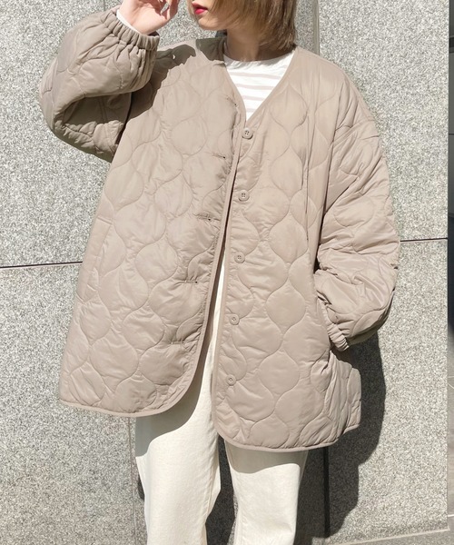 apres jour（アプレジュール）の「袖ボリュームキルティングブルゾン【ZOZOTOWN限定アイテム】（ブルゾン・レディース・モカ/アイボリー/ライトベージュ・X-LARGE/フリー）」の17枚目の写真