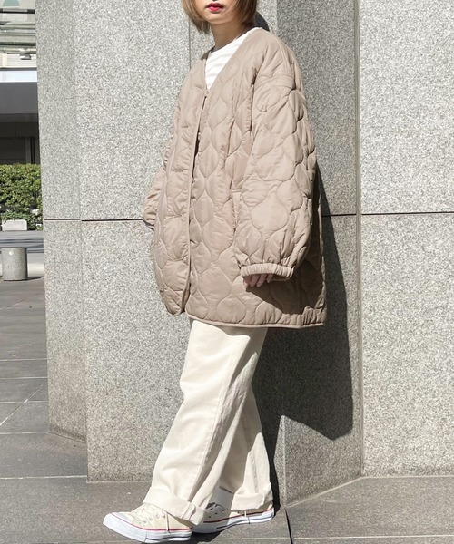 apres jour（アプレジュール）の「袖ボリュームキルティングブルゾン【ZOZOTOWN限定アイテム】（ブルゾン・レディース・モカ/アイボリー/ライトベージュ・X-LARGE/フリー）」の21枚目の写真