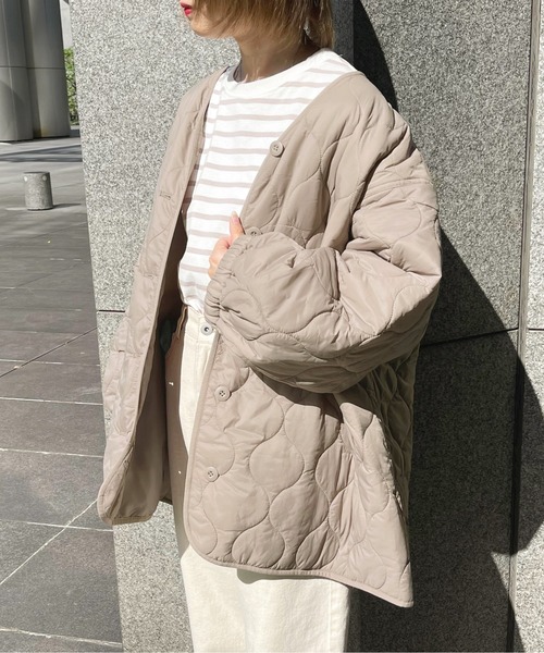 apres jour（アプレジュール）の「袖ボリュームキルティングブルゾン【ZOZOTOWN限定アイテム】（ブルゾン・レディース・モカ/アイボリー/ライトベージュ・X-LARGE/フリー）」の15枚目の写真