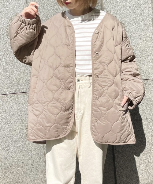 apres jour（アプレジュール）の「袖ボリュームキルティングブルゾン【ZOZOTOWN限定アイテム】（ブルゾン・レディース・モカ/アイボリー/ライトベージュ・X-LARGE/フリー）」の14枚目の写真