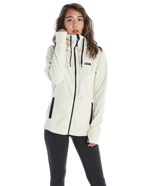 ROXY(ロキシー)の「WARM GIRL/ロキシーハイネックフリースジップアップパーカー(パーカー・レディース・ピンク/チャコールグレー/ホワイト・MEDIUM/LARGE/SMALL)」の6枚目の写真