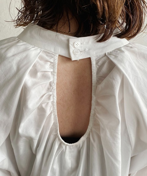 CAPRICIEUX LE'MAGE（カプリシューレマージュ）の「後ろ開きブラウス（シャツ/ブラウス・レディース・ホワイト/ブラック/グリーン・FREE）」の20枚目の写真