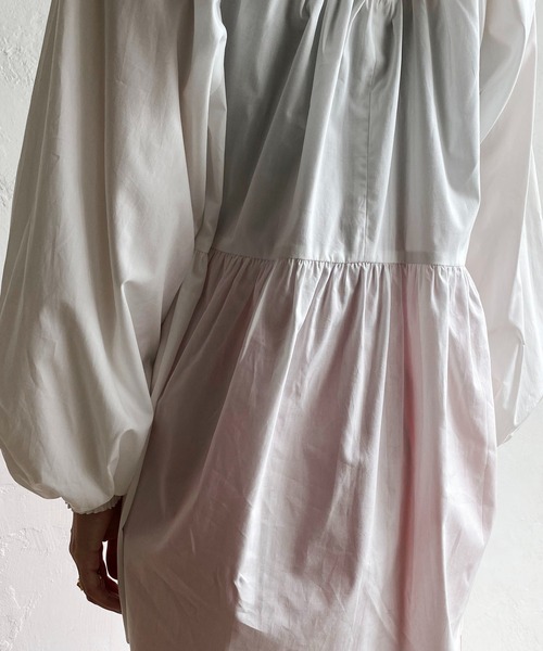 CAPRICIEUX LE'MAGE（カプリシューレマージュ）の「後ろ開きブラウス（シャツ/ブラウス・レディース・ホワイト/ブラック/グリーン・FREE）」の8枚目の写真