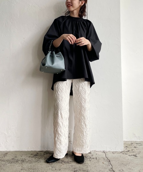 CAPRICIEUX LE'MAGE（カプリシューレマージュ）の「後ろ開きブラウス（シャツ/ブラウス・レディース・ホワイト/ブラック/グリーン・FREE）」の6枚目の写真