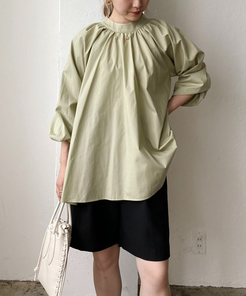 CAPRICIEUX LE'MAGE（カプリシューレマージュ）の「後ろ開きブラウス（シャツ/ブラウス・レディース・ホワイト/ブラック/グリーン・FREE）」の11枚目の写真