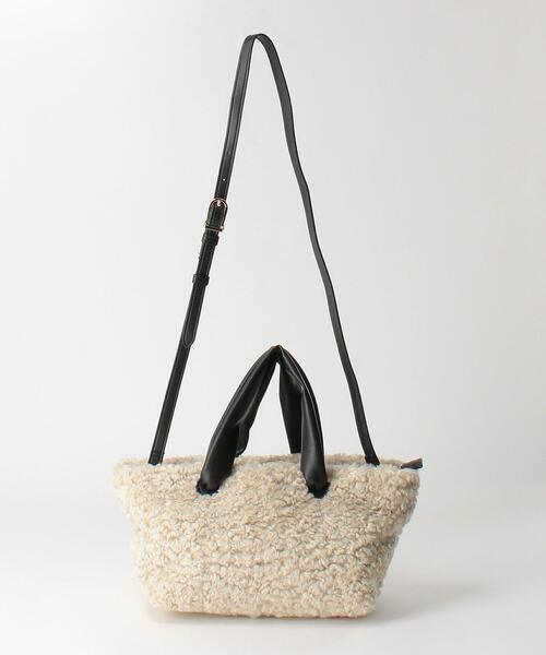 BEAUTY&YOUTH UNITED ARROWS(ビューティーアンドユースユナイテッドアローズ)の「BY フェイクファー スクエア トートバッグ -2WAY-(トートバッグ・レディース・ブラック/オフホワイト・FREE)」の8枚目の写真