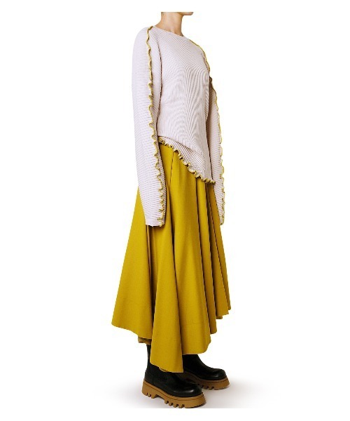 LE CIEL BLEU（ルシェルブルー）の「Mellow Rib Knit Tops（ニット/セーター・レディース・ホワイト/チャコールグレー/ラベンダー・36）」の19枚目の写真