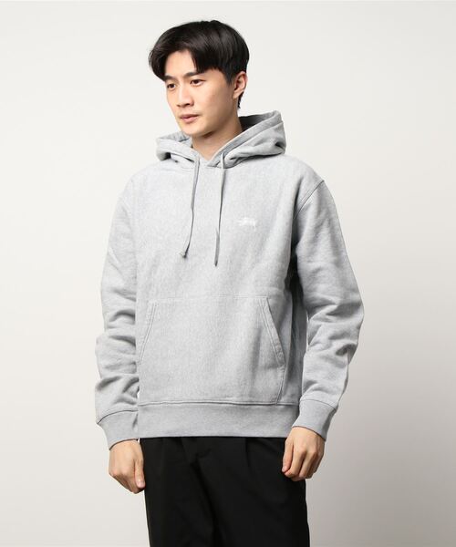 STUSSY（ステューシー）の「【STUSSY / ステューシー】STOCK LOGO HOOD（パーカー・メンズ・ブラック/ブルー系その他/チャコールグレー・MEDIUM/LARGE）」の3枚目の写真