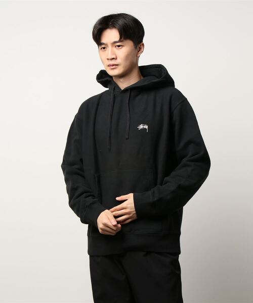 STUSSY（ステューシー）の「【STUSSY / ステューシー】STOCK LOGO HOOD（パーカー・メンズ・ブラック/ブルー系その他/チャコールグレー・MEDIUM/LARGE）」の2枚目の写真