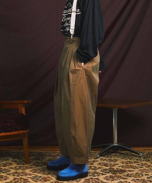 MAISON SPECIAL（メゾンスペシャル）の「《ユニセックスアイテム》シャンブレーギャバ3タックバルーンパンツ 【MAISON SPECIAL/メゾンスペシャル】（その他パンツ・メンズ・ブラック/グレー/カーキ・0/1）」の15枚目の写真