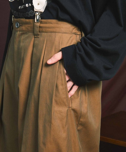 MAISON SPECIAL（メゾンスペシャル）の「《ユニセックスアイテム》シャンブレーギャバ3タックバルーンパンツ 【MAISON SPECIAL/メゾンスペシャル】（その他パンツ・メンズ・ブラック/グレー/カーキ・0/1）」の6枚目の写真