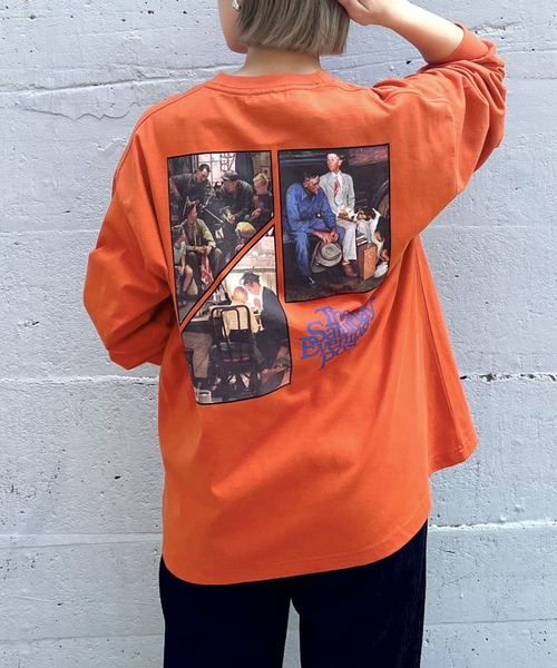 PAGEBOY(ページボーイ)の「【THE SATURDAY EVENING POST】ビンテージロンT(Tシャツ/カットソー・レディース・ホワイト/オレンジ・FREE)」の2枚目の写真