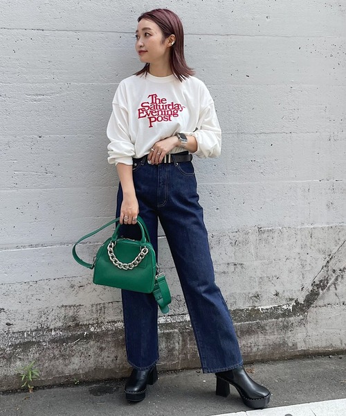 PAGEBOY(ページボーイ)の「【THE SATURDAY EVENING POST】ビンテージロンT(Tシャツ/カットソー・レディース・ホワイト/オレンジ・FREE)」の3枚目の写真