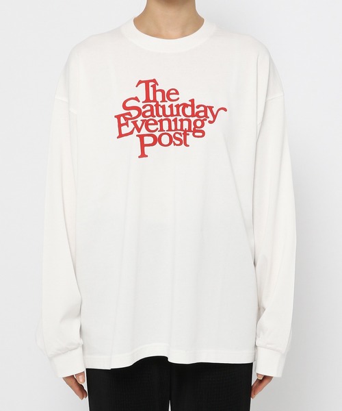 PAGEBOY(ページボーイ)の「【THE SATURDAY EVENING POST】ビンテージロンT(Tシャツ/カットソー・レディース・ホワイト/オレンジ・FREE)」の9枚目の写真