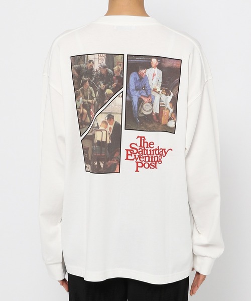 PAGEBOY(ページボーイ)の「【THE SATURDAY EVENING POST】ビンテージロンT(Tシャツ/カットソー・レディース・ホワイト/オレンジ・FREE)」の11枚目の写真