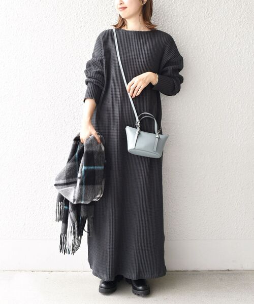 SHIPS（シップス）の「【WEB限定】2WAYビッグワッフルワンピース