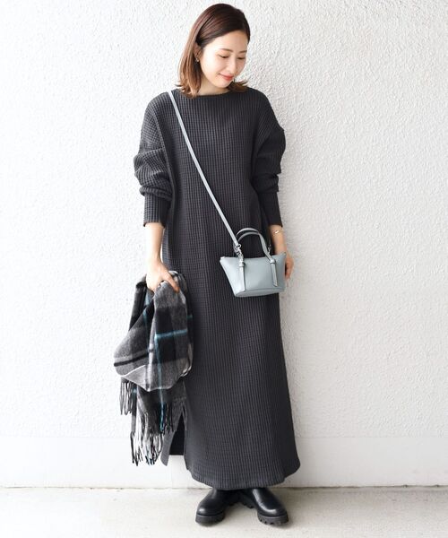 SHIPS（シップス）の「【WEB限定】2WAYビッグワッフルワンピース