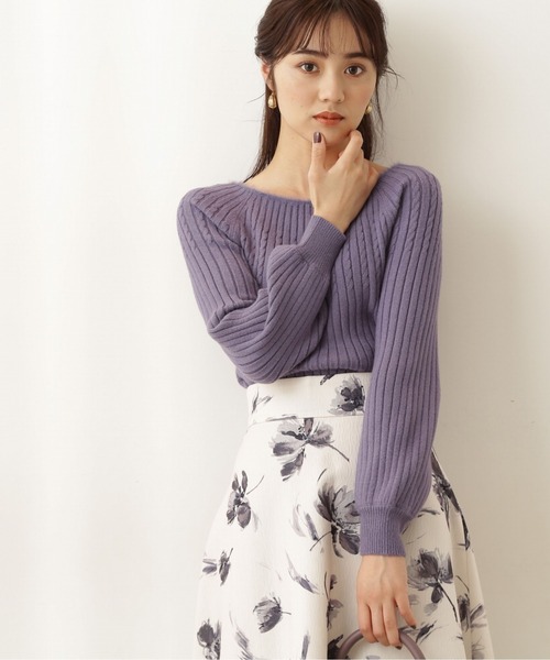 PROPORTION BODY DRESSING（プロポーションボディドレッシング）の「求心フェザーリブニット / 1211270103（ニット/セーター・レディース・グレー/ブルー系その他/ホワイト系その他・SMALL/MEDIUM）」の3枚目の写真