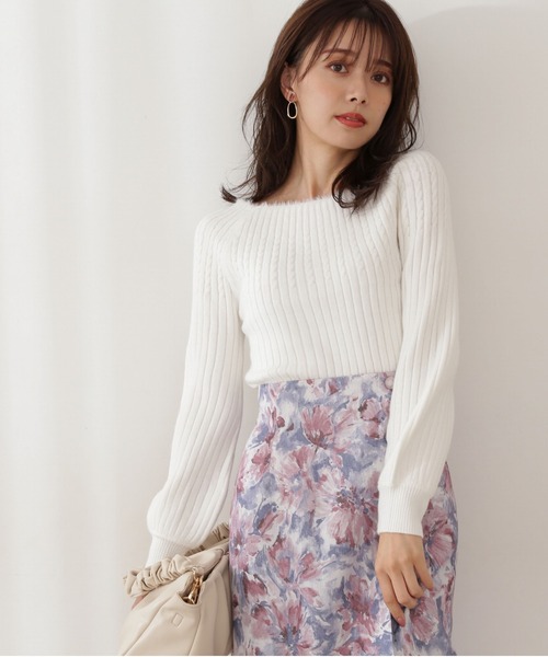 PROPORTION BODY DRESSING（プロポーションボディドレッシング）の「求心フェザーリブニット / 1211270103（ニット/セーター・レディース・グレー/ブルー系その他/ホワイト系その他・SMALL/MEDIUM）」の8枚目の写真