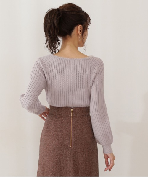 PROPORTION BODY DRESSING（プロポーションボディドレッシング）の「求心フェザーリブニット / 1211270103（ニット/セーター・レディース・グレー/ブルー系その他/ホワイト系その他・SMALL/MEDIUM）」の4枚目の写真