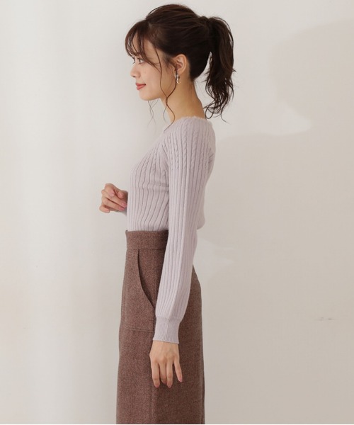 PROPORTION BODY DRESSING（プロポーションボディドレッシング）の「求心フェザーリブニット / 1211270103（ニット/セーター・レディース・グレー/ブルー系その他/ホワイト系その他・SMALL/MEDIUM）」の12枚目の写真