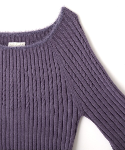 PROPORTION BODY DRESSING（プロポーションボディドレッシング）の「求心フェザーリブニット / 1211270103（ニット/セーター・レディース・グレー/ブルー系その他/ホワイト系その他・SMALL/MEDIUM）」の11枚目の写真