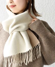 SHIPS | ソリッドカシミヤリバーシブルマフラー◆(マフラー)