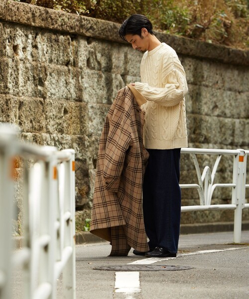 FREAK'S STORE(フリークスストア)の「FREAK'S STORE/フリークスストア 尾州リバーシブルコート(チェスターコート・メンズ・ベージュ/ネイビー・MEDIUM/LARGE)」の13枚目の写真