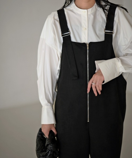 Marient（マリエント）の「エコスウェードサロペットPT/オールインワン（サロペット/オーバーオール・レディース・チャコール/ブラック・FREE）」の6枚目の写真