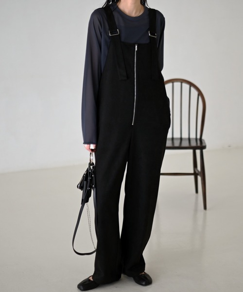 Marient（マリエント）の「エコスウェードサロペットPT/オールインワン（サロペット/オーバーオール・レディース・チャコール/ブラック・FREE）」の14枚目の写真