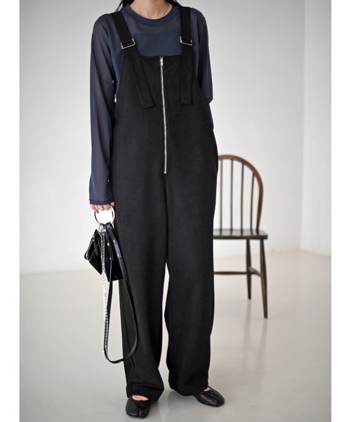 Marient（マリエント）の「エコスウェードサロペットPT/オールインワン（サロペット/オーバーオール・レディース・チャコール/ブラック・FREE）」の16枚目の写真