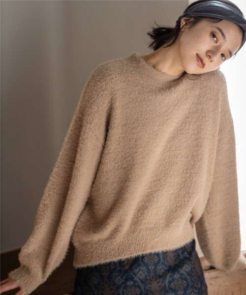 THE SHOP TK （ザ ショップ ティーケー ）の「◆シャギーニット（ニット/セーター・レディース・チャコールグレー/サンドベージュ/パープル系4・12/13/14）」の2枚目の写真